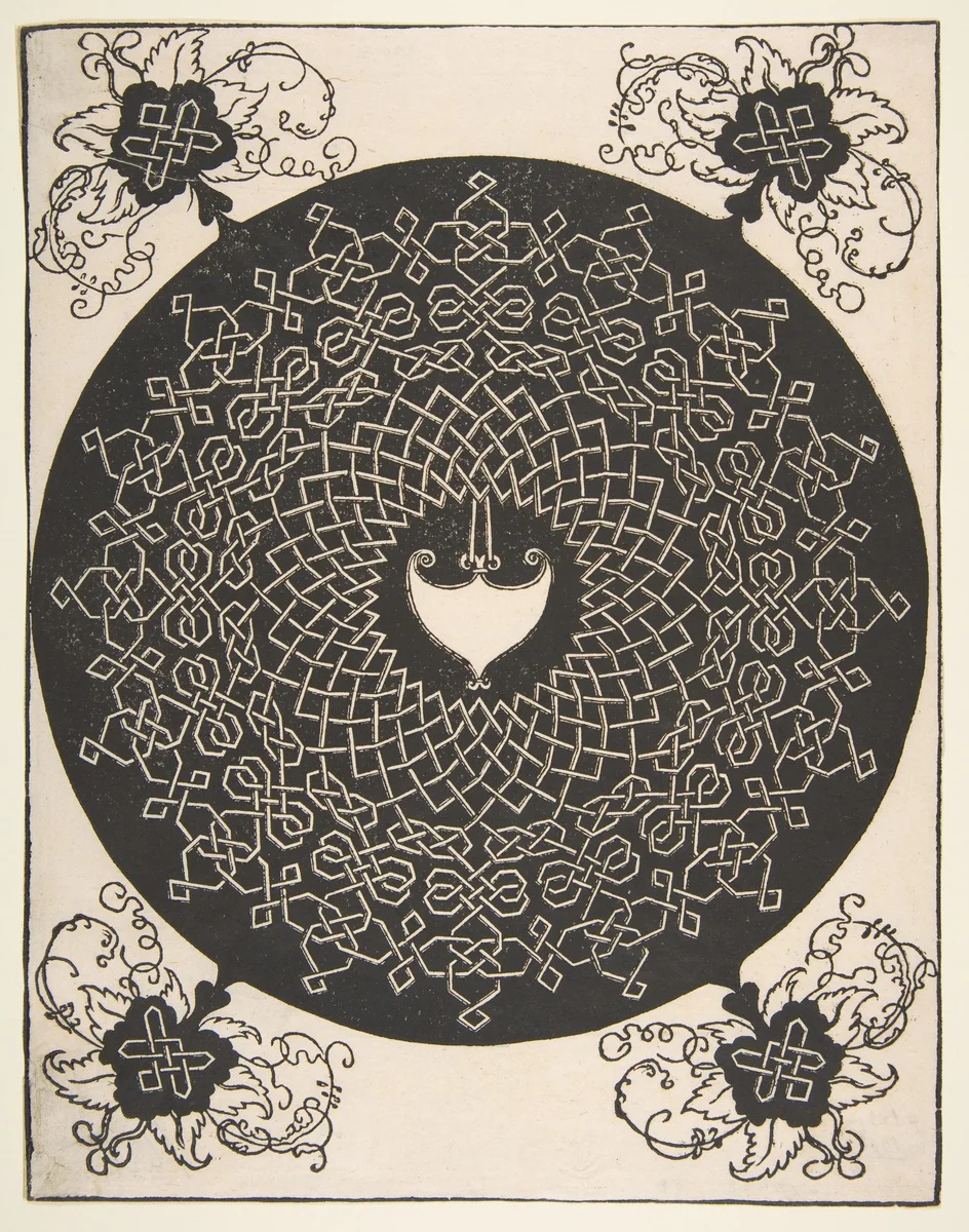 Embroidery Pattern with an Amazon Shield in its Center by Albrecht Dürer, print, 1500-1521