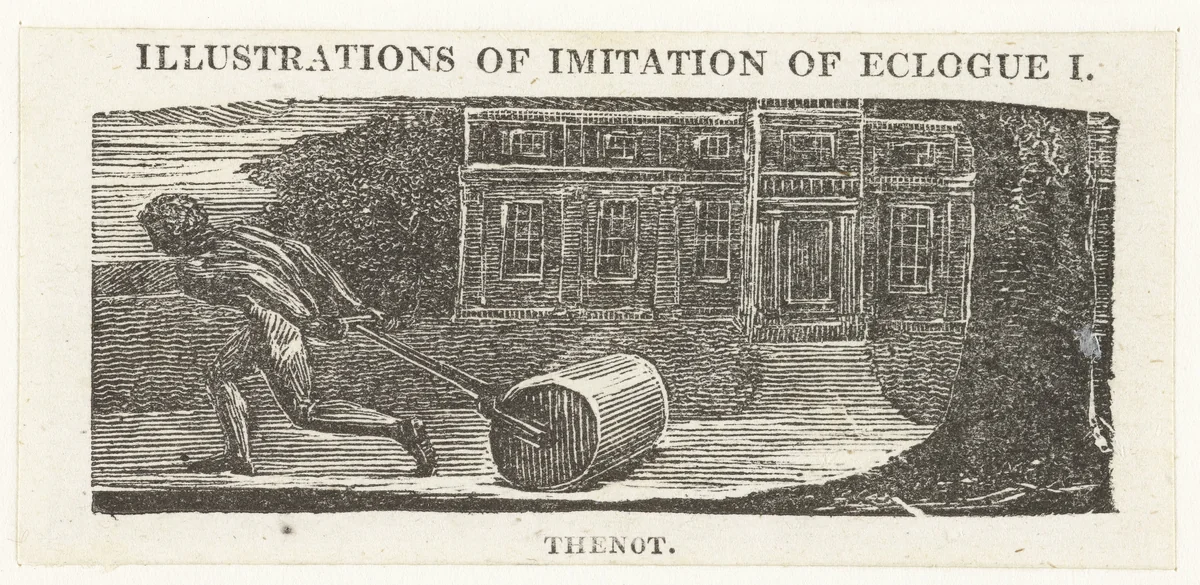 A rolling stone is ever bare of moss by William Blake, print, 1820-1821