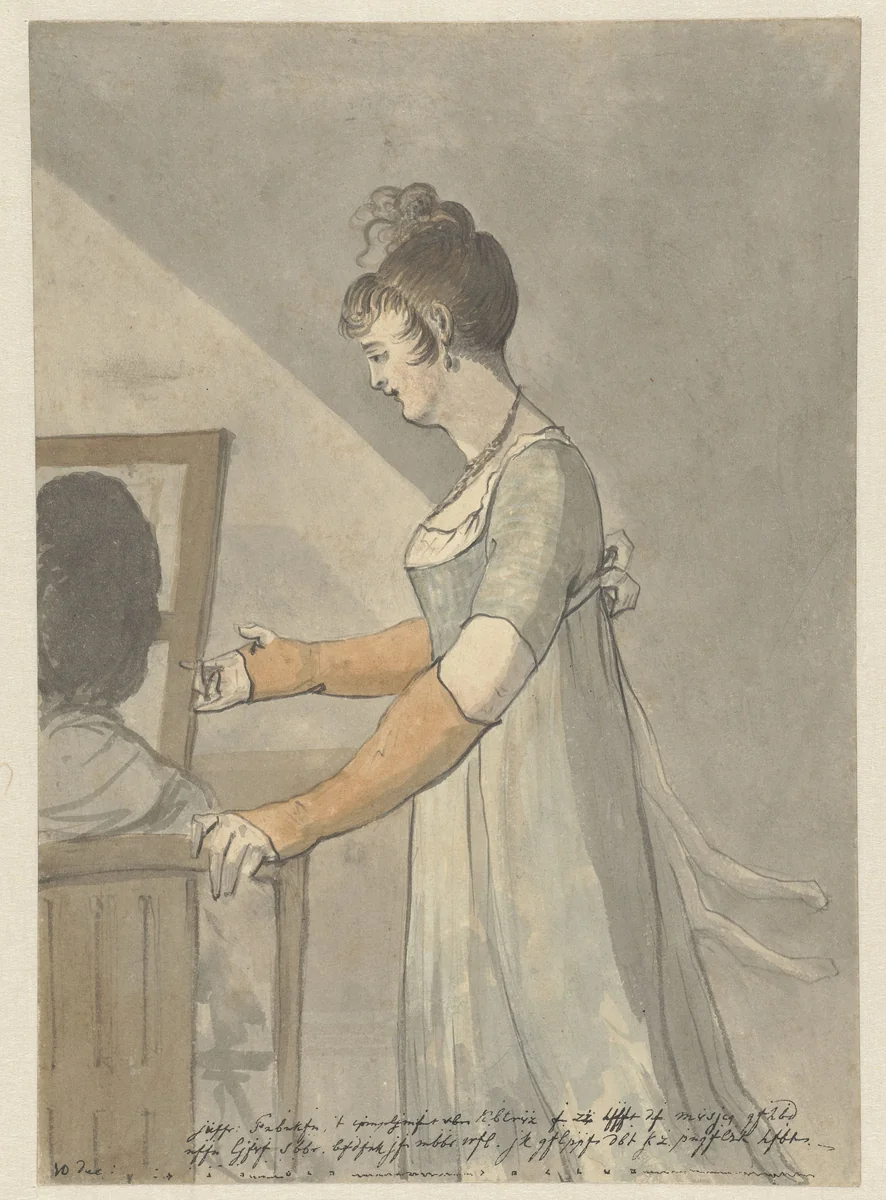 't Compliment van Katrijn (dagboek, 10 december) by Christiaan Andriessen, drawing, 1805-1808