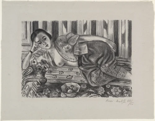 Odalisque in Red Satin Pantaloons (Odalisque à la culotte de satin rouge) by Henri Matisse, print, 1925