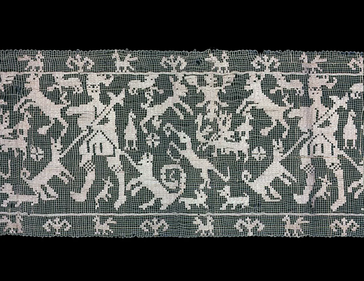 Border by Italy, Northern or Germany, textile, 1601-1650