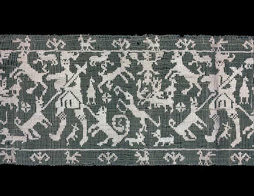 Border by Italy, Northern or Germany, textile, 1601-1650