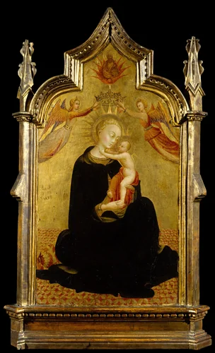 Madonna and Child with Angels by Sassetta, painting, 1445-1450