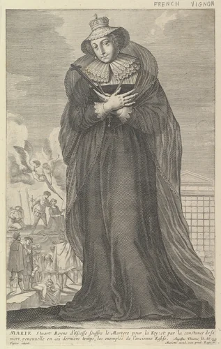 Marie Stuart by Gilles Rousselet, print, 1647