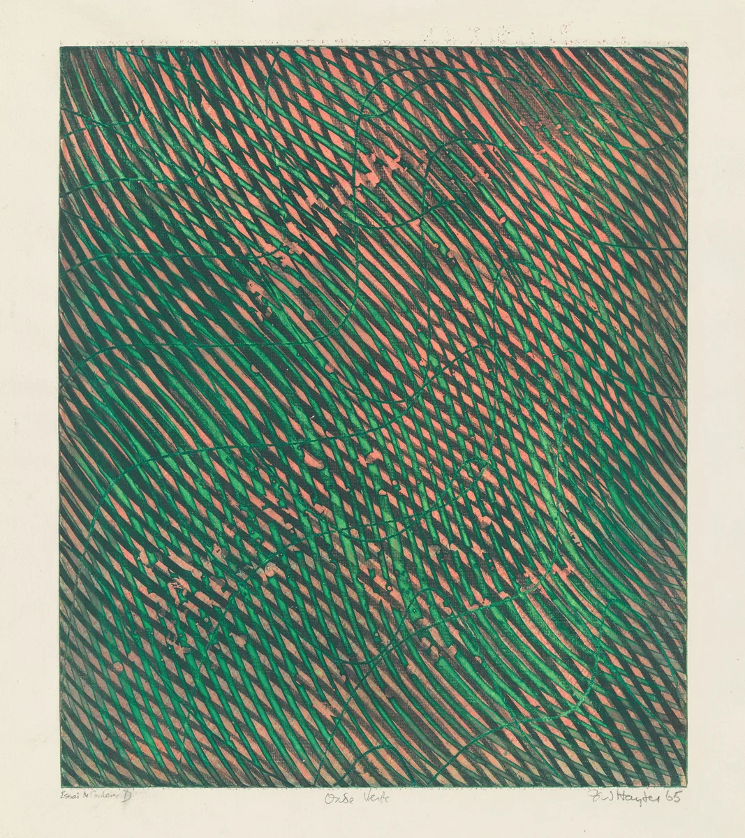 Onde Verte by Stanley William Hayter, print, 1965
