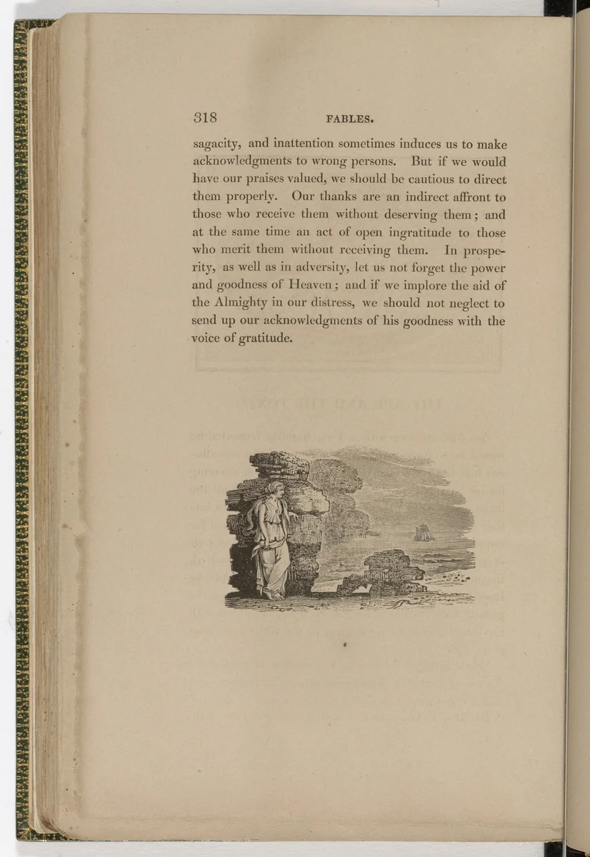 Tailpiece (page 318) from The Fables of Aesop by Thomas Bewick, illustrated book, 1818