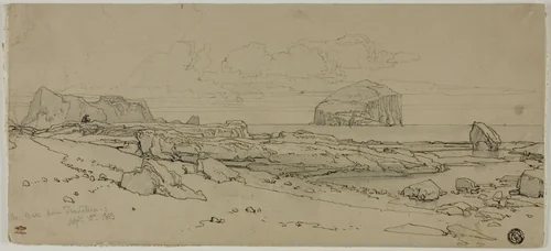 The Bars from Tantallon, Scotland by William Leighton Leitch, drawing, 1863-1883