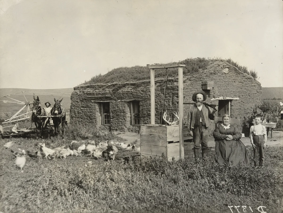 James McCrea, South of the Middle Loup River, Near Berwyn, Custer County, Nebraska by Solomon D. Butcher, photograph, 1888