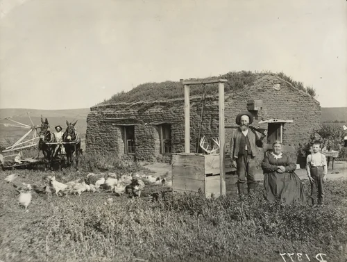 James McCrea, South of the Middle Loup River, Near Berwyn, Custer County, Nebraska by Solomon D. Butcher, photograph, 1888