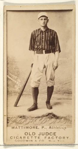 Mattimore, Pitcher, Philadelphia Athletics, from the Old Judge series (N172) for Old Judge Cigarettes by Goodwin & Company, photograph, 1888