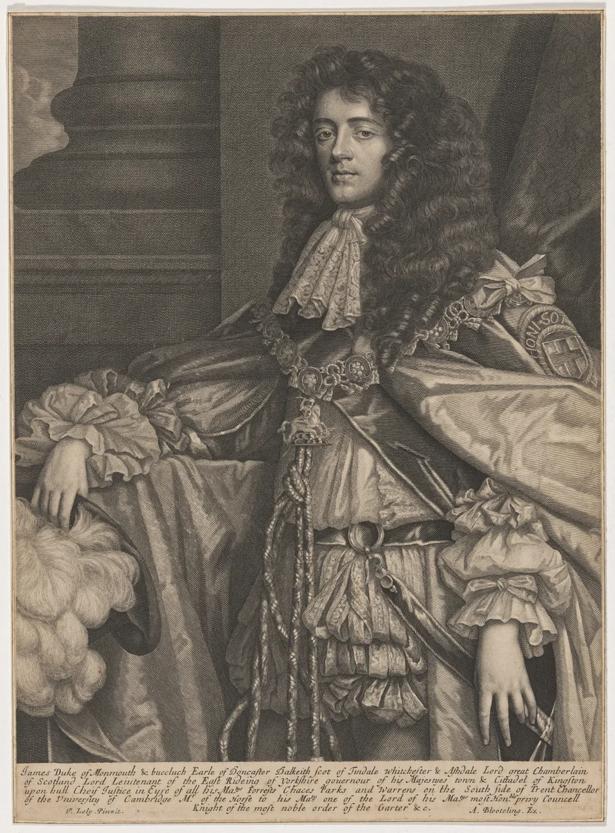 James, Duke of Monmouth and Buccleuch by Abraham Blooteling, print, 1640-1690