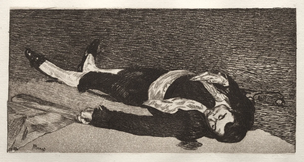 Torero mort by Edouard Manet, print, 1868