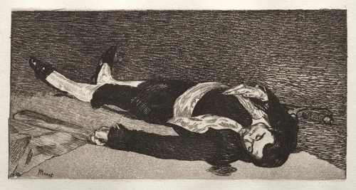 Torero mort by Edouard Manet, print, 1868