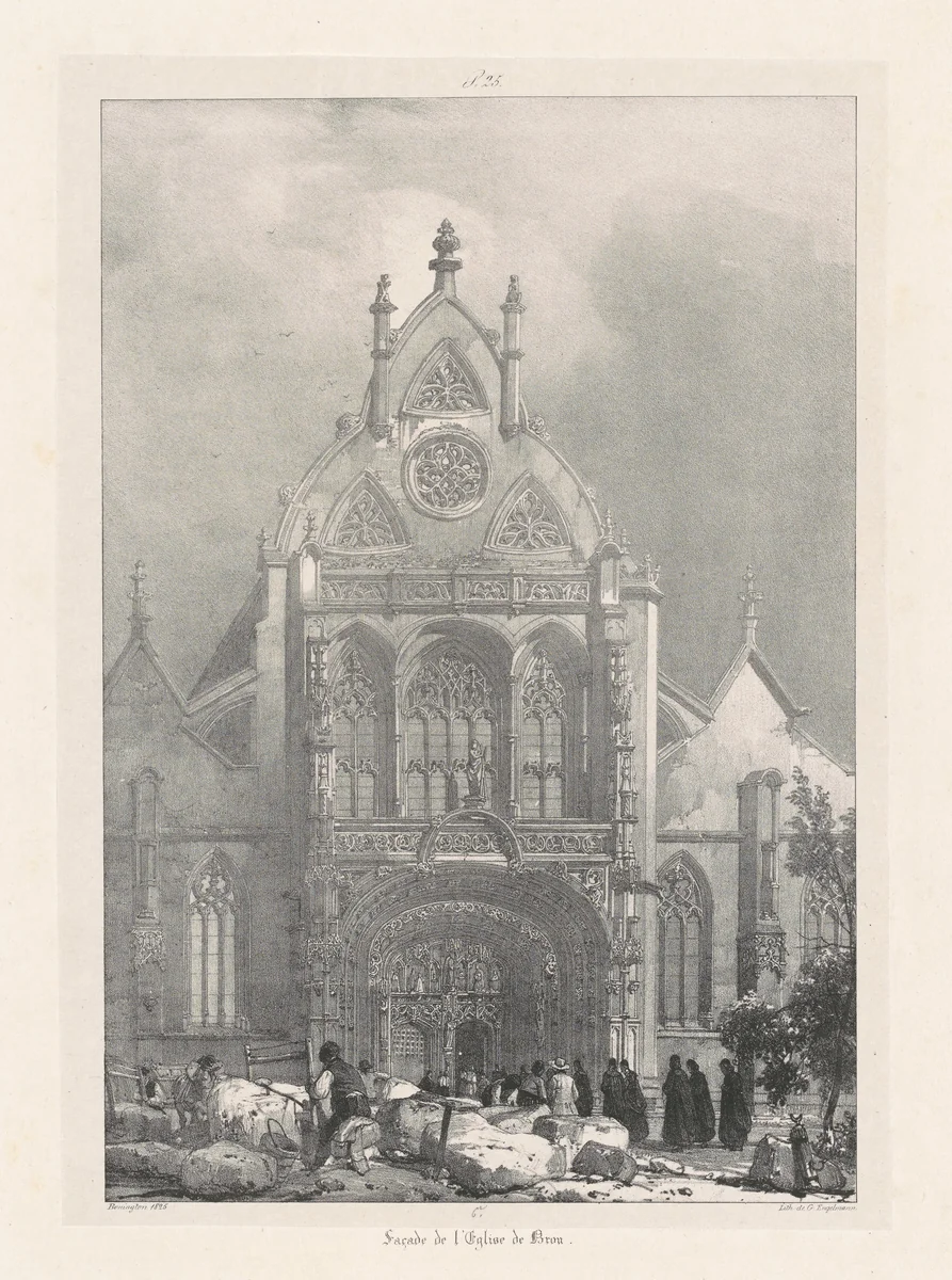 Façade de l'Église de Brou (Facade of the Church at Brou) by Richard Parkes Bonington
Gottfried Engelmann, print, 1825