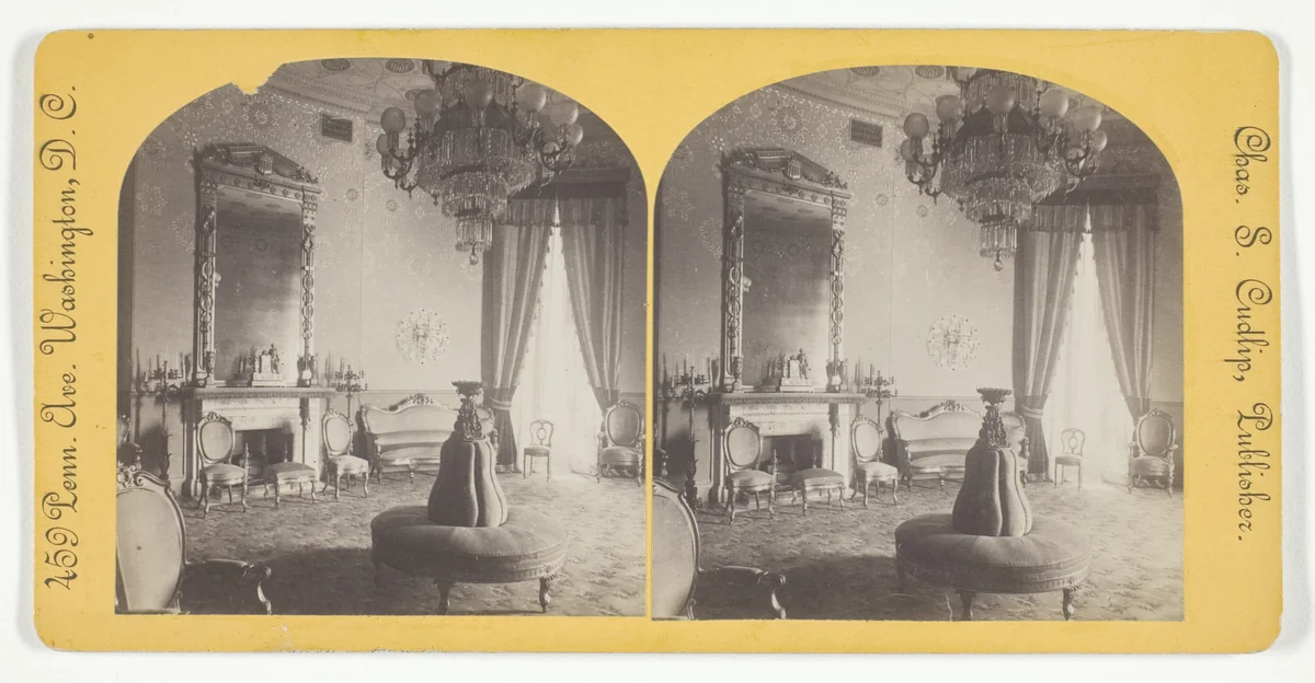 Blue Room, White House by Chas S Cudlip, photograph, 1875-1899