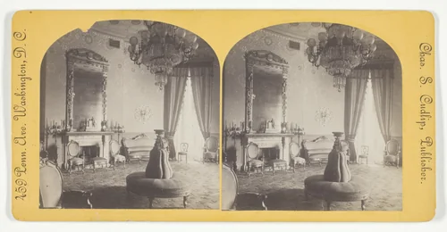 Blue Room, White House by Chas S Cudlip, photograph, 1875-1899