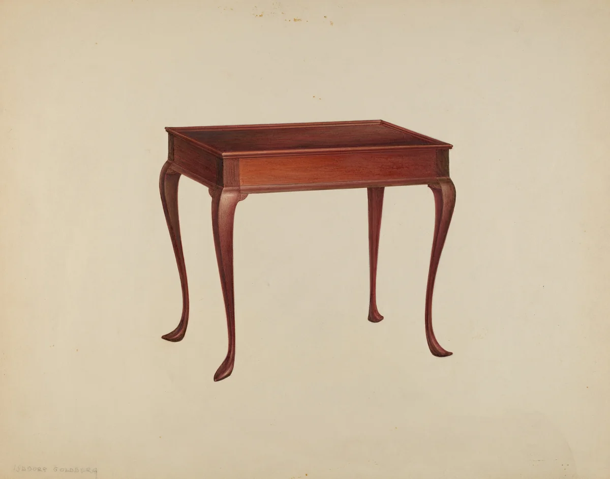 Tea Table by Isadore Goldberg, index of american design, 1939