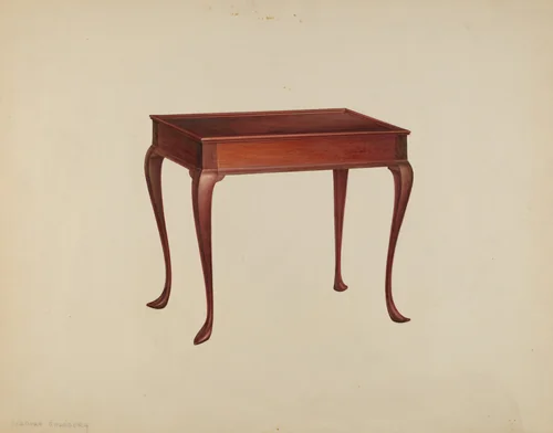 Tea Table by Isadore Goldberg, index of american design, 1939