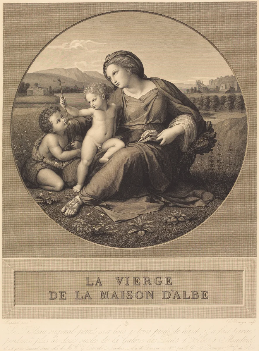The Alba Madonna by Raphael, print, 1827