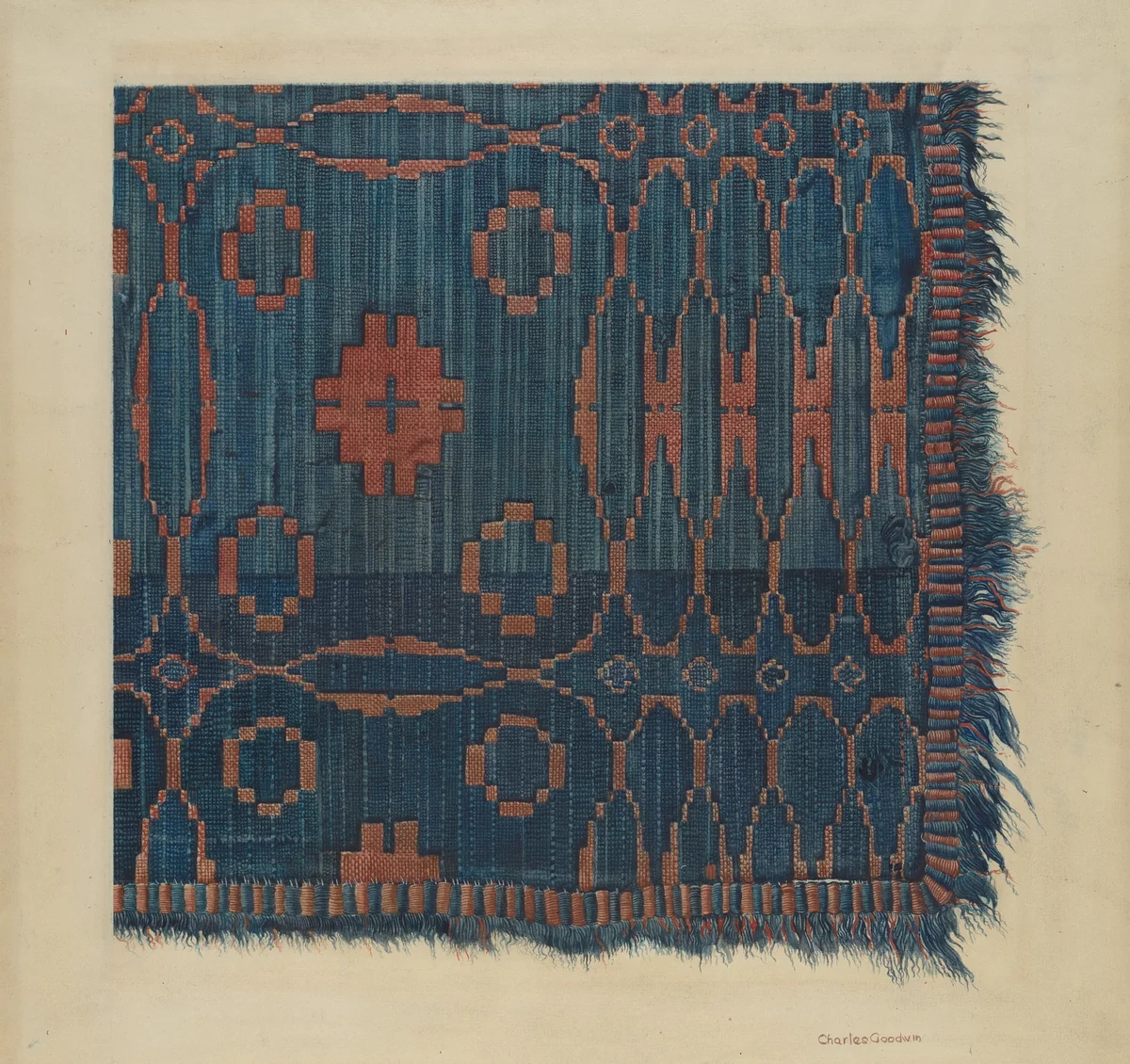 Coverlet by Charles Goodwin, index of american design, 1938