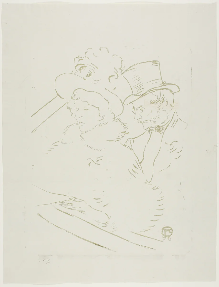 At the Concert by Henri de Toulouse-Lautrec, print, 1896