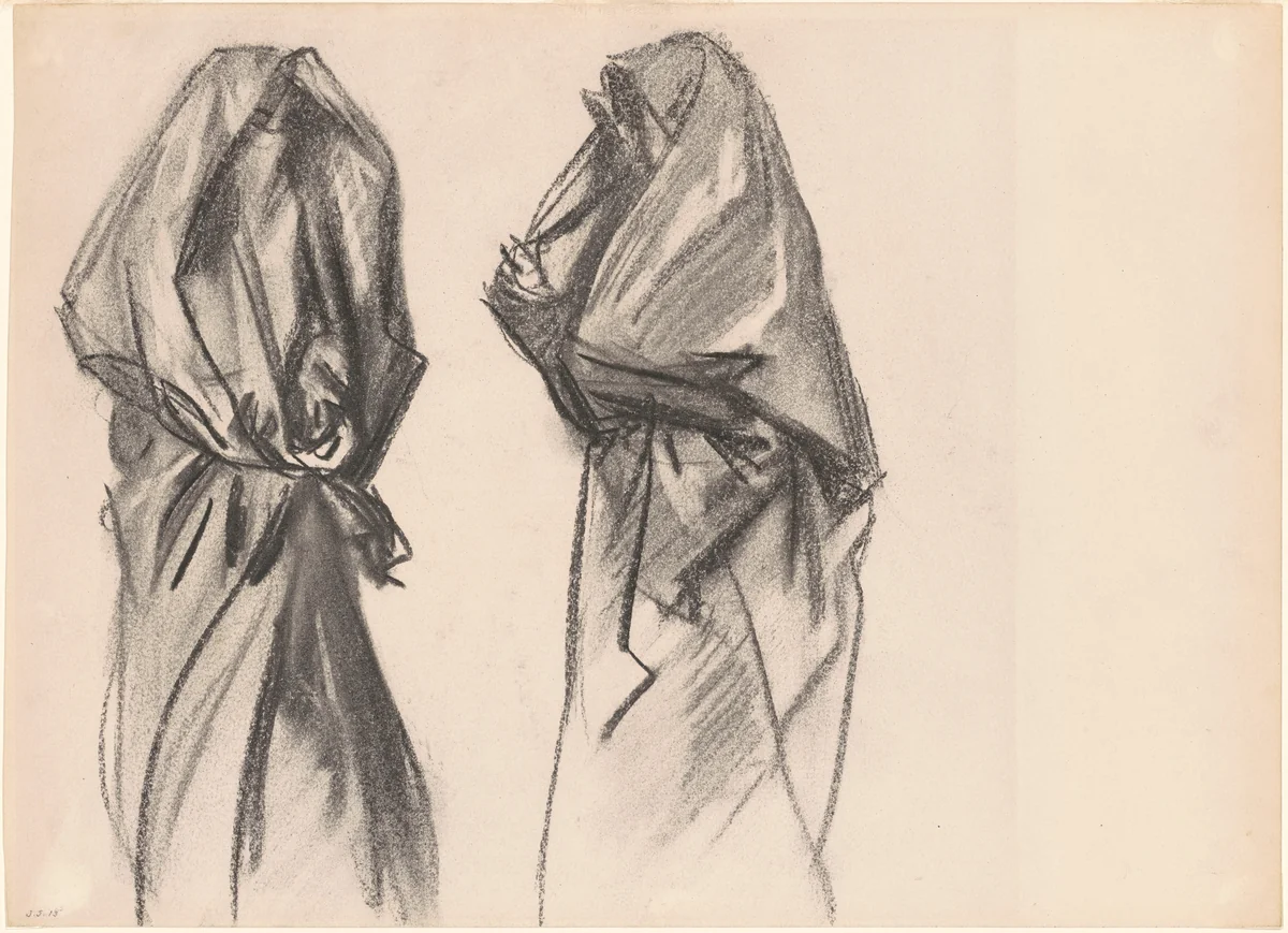Bedouin Women by John Singer Sargent, drawing, 1890-1891