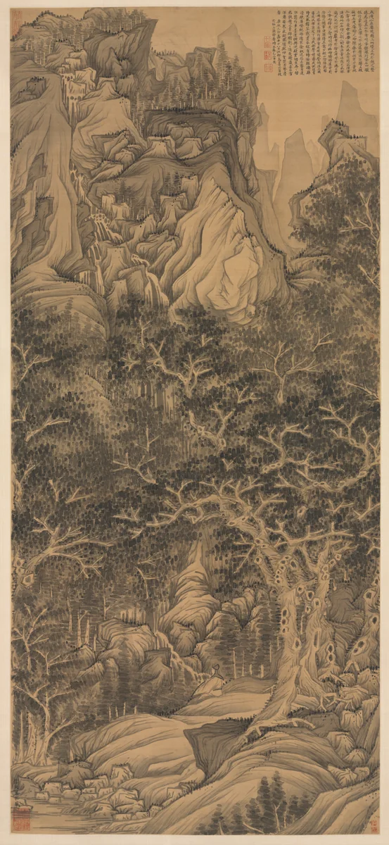 The Mountain of Five Cataracts by Chen Hongshou, painting, 1625-1635
