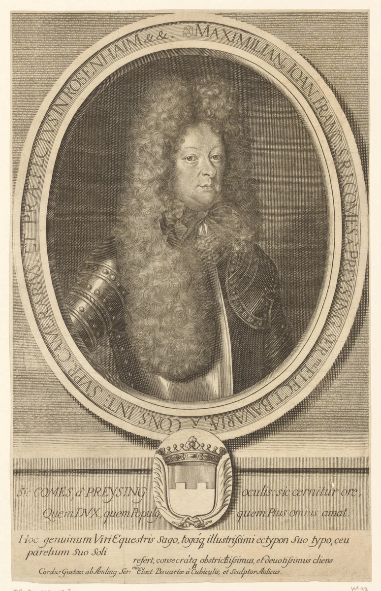 Maximilian Johann Franz von Preysing by Karl Gustav Amling, print, 1661-1702