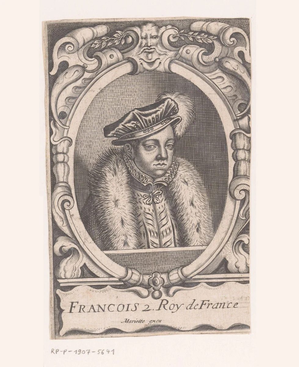 Portret van Frans II van Frankrijk by anonymous, print, 1610-1668