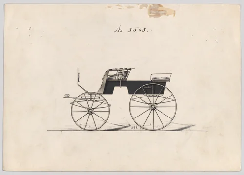 Design for T-Cart, no. 3503 by Brewster & Co., drawing, 1879
