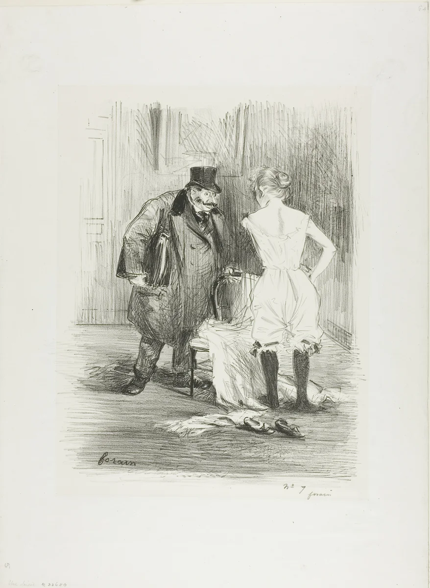 A Seizure by Jean-Louis Forain, print, 1886-1896