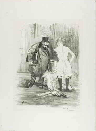 A Seizure by Jean-Louis Forain, print, 1886-1896