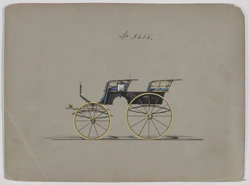 Design for T-Cart, no. 3615 by Brewster & Co., drawing, 1880