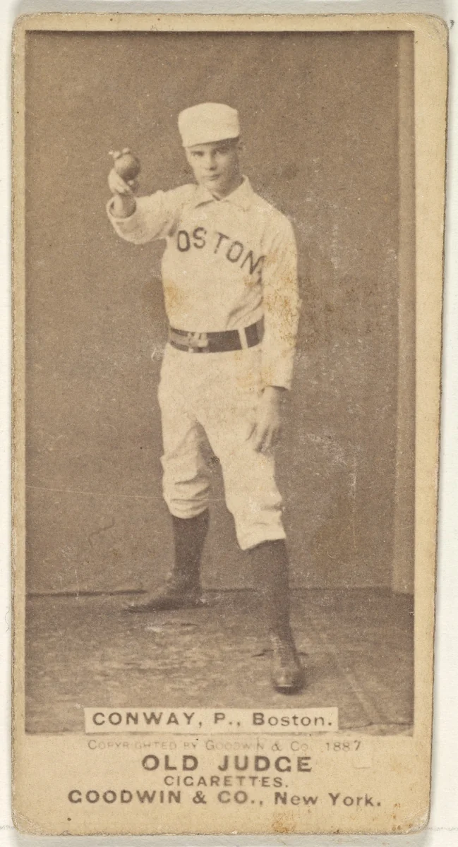 Conway, Pitcher, Boston, from the Old Judge series (N172) for Old Judge Cigarettes by Goodwin & Company, photograph, 1887