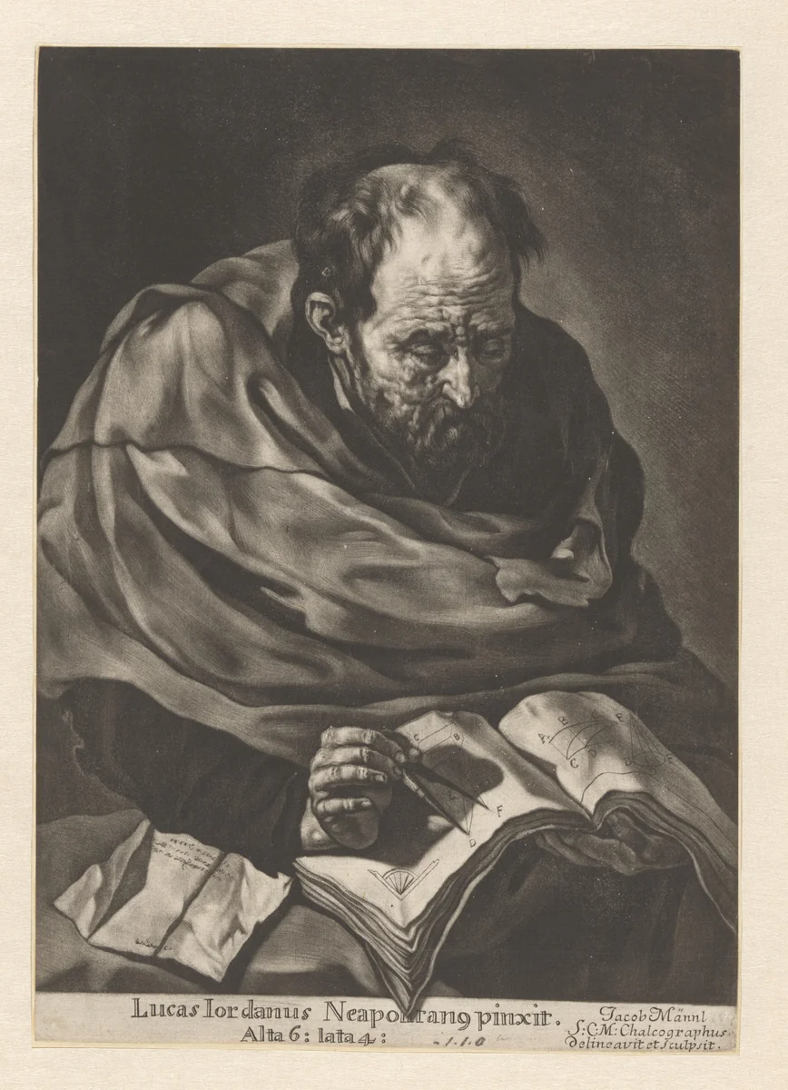 Archimedes by Jakob Männl, print, 1675-1702
