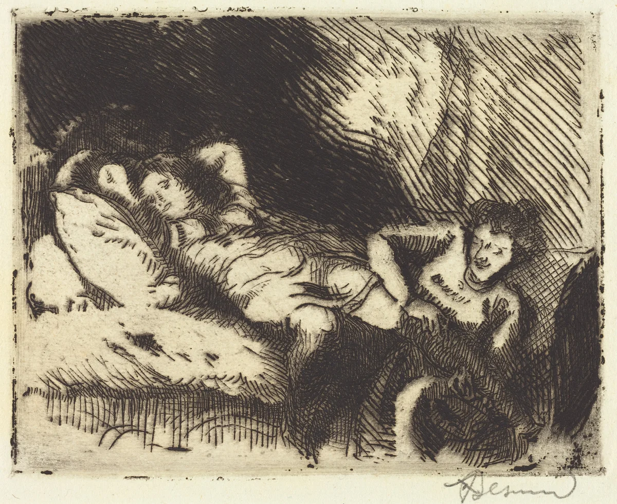 Going to Bed (Le coucher) by Albert Besnard, print, 1913
