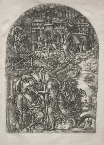 The Apocalypse: The Angel Shows St. John the New Jerusalem by Jean Duvet, print, 1546-1556