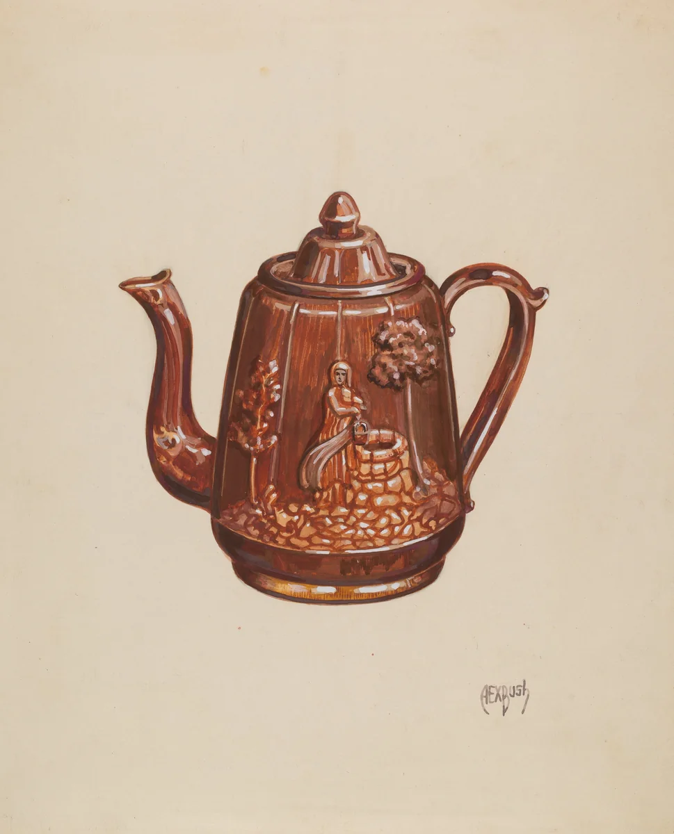 Teapot by Rex F. Bush, index of american design, 1936