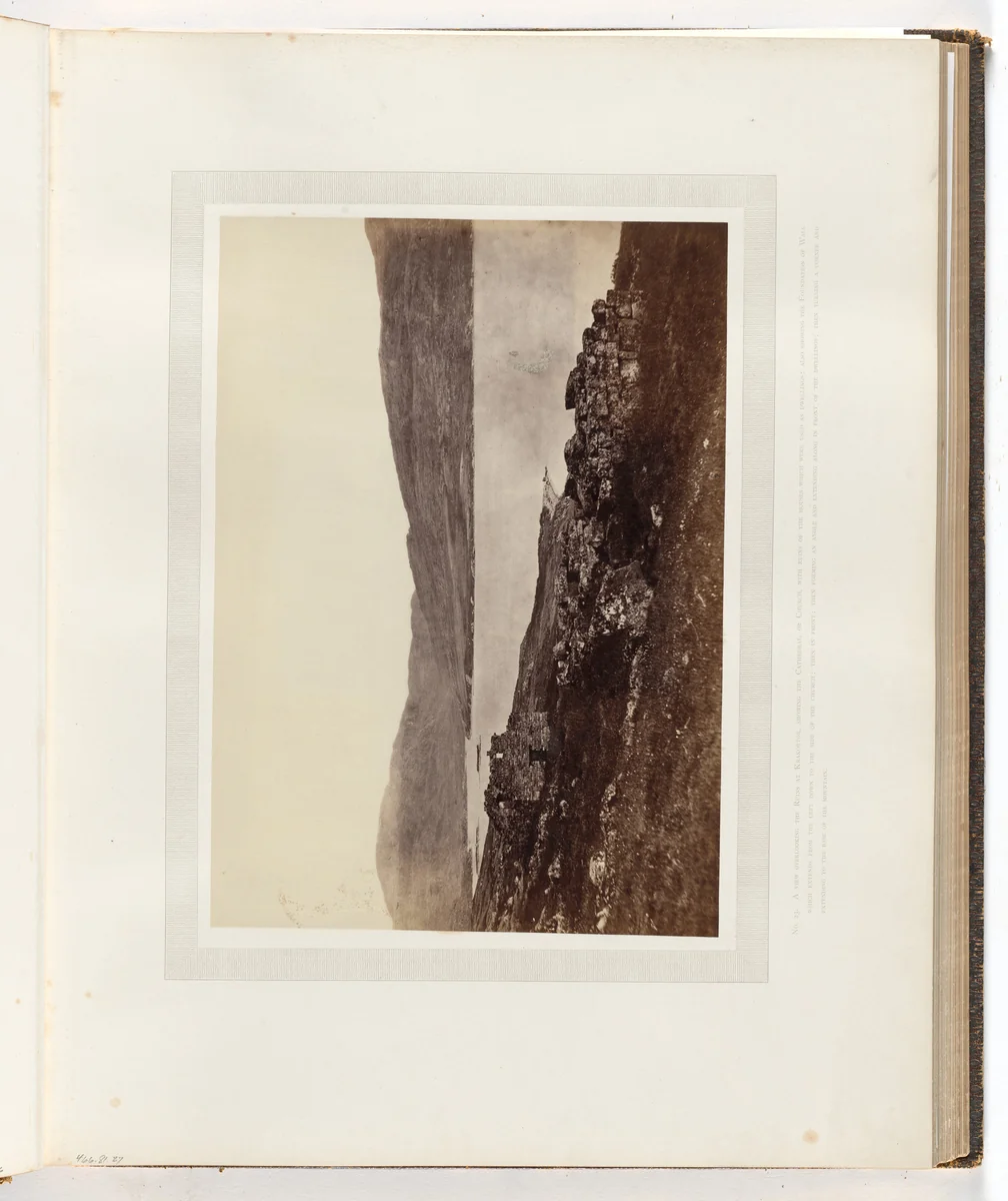 “A view overlooking the ruins at Krakortok” by George P. Critcherson, John L. Dunmore, William Bradford, photograph, 1869