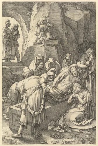 The Entombment, from "The Passion of Christ" by Hendrick Goltzius, print, 1596
