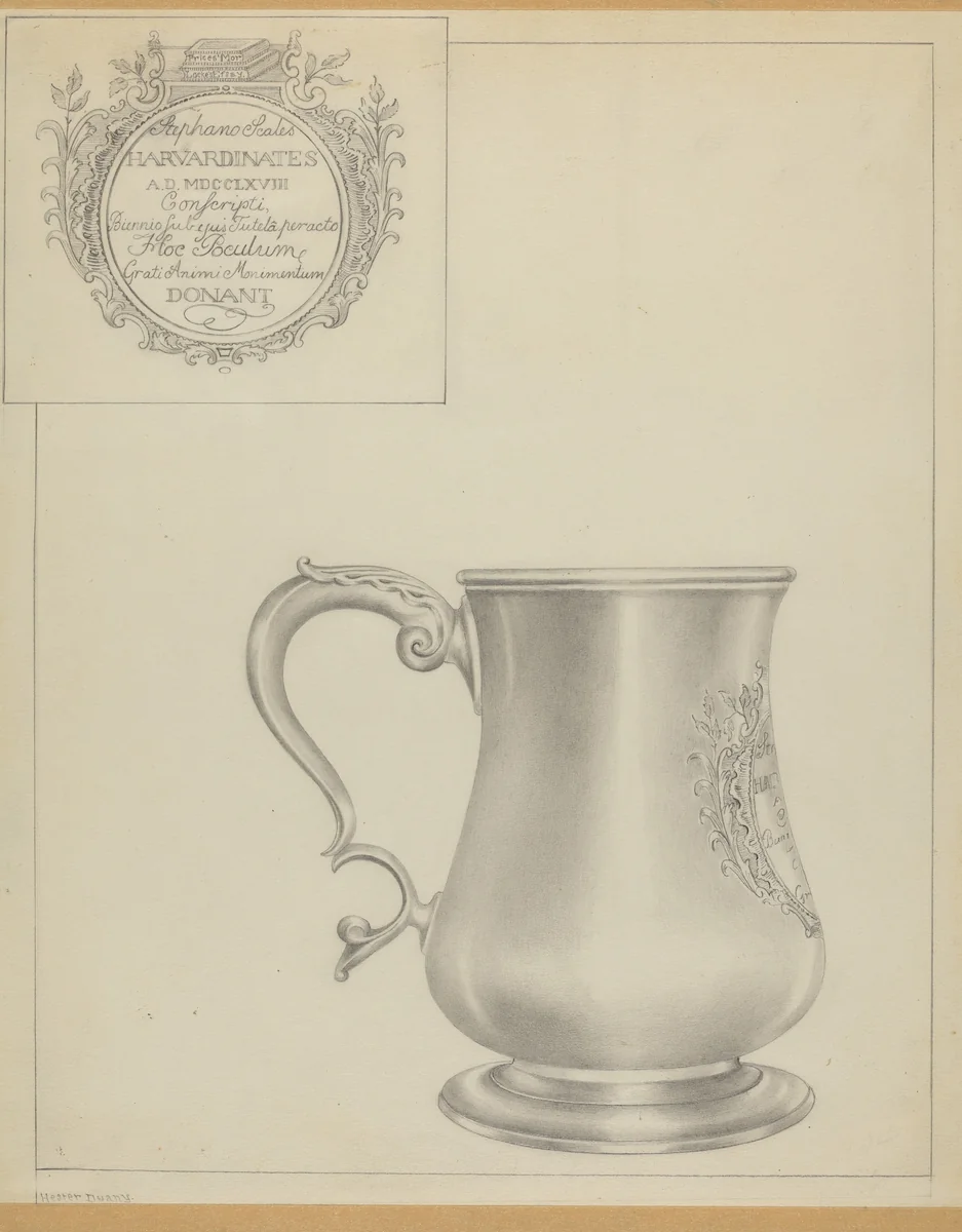 Silver Mug by Hester Duany, index of american design, 1937