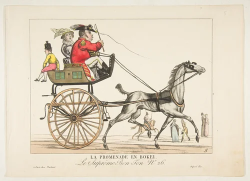 La Promenade en Bokei; Le Suprême Bon-Ton No. 26 by Adrien Pierre Godefroy, print, 1816