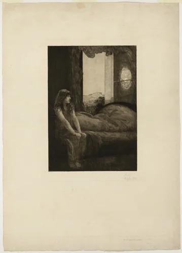 Awakening, plate eight from A Love by Max Klinger, print, 1887