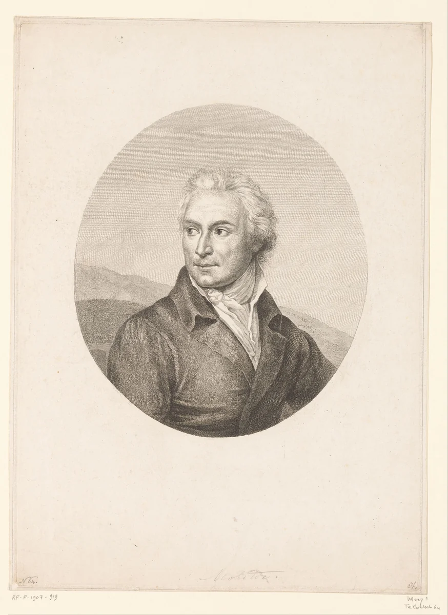 Portret van Martin von Molitor by Adam von Bartsch, print, 1812