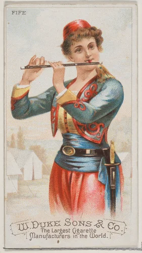 Fife, from the Musical Instruments series (N82) for Duke brand cigarettes by W. Duke, Sons & Co., print, 1888