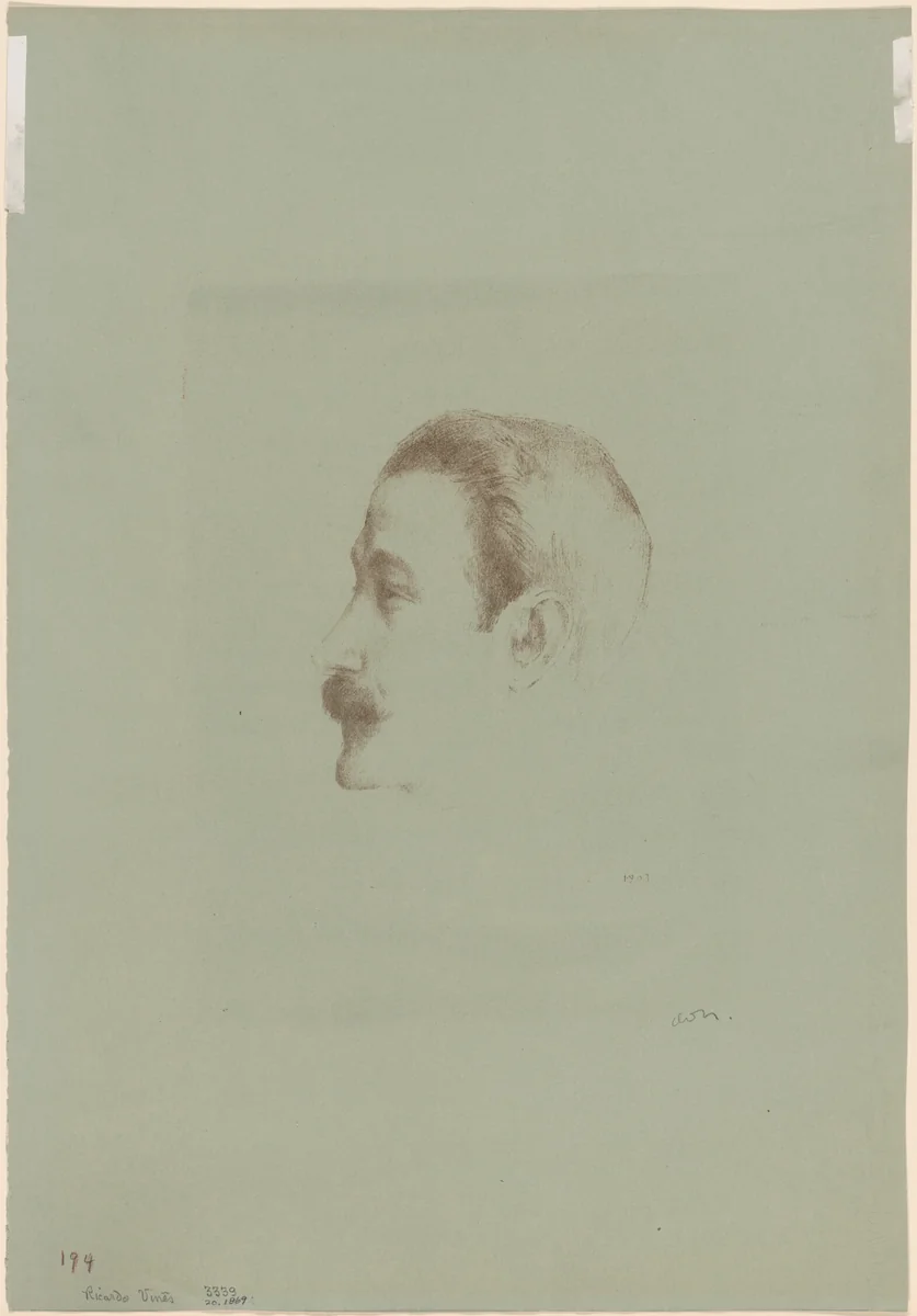 Ricardo Viñes by Odilon Redon, print, 1903