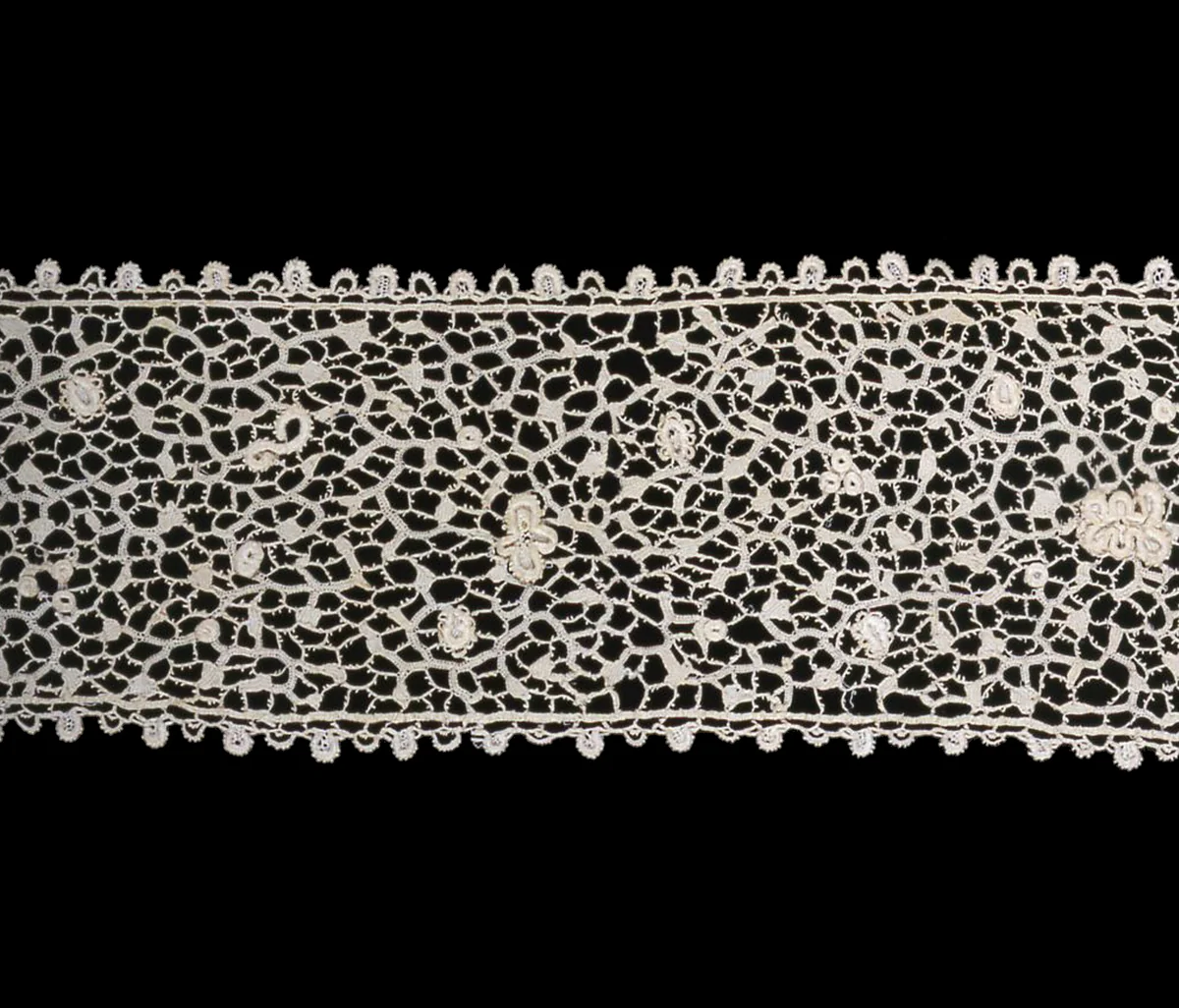 Border by Probably Italy, textile, 1875-1900