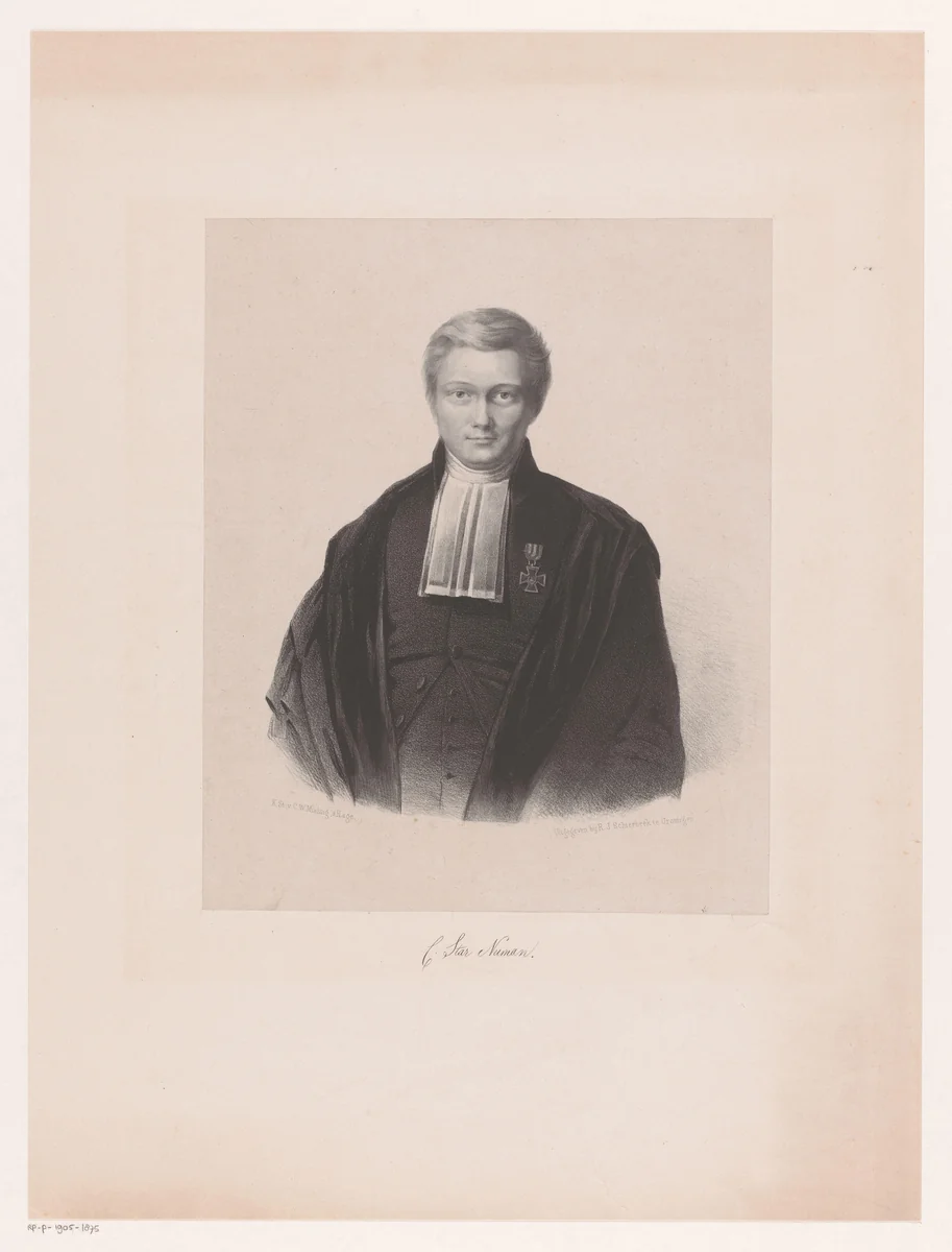Portret van Cornelis Star Numan by C.W. Mieling, print, 1847-1865