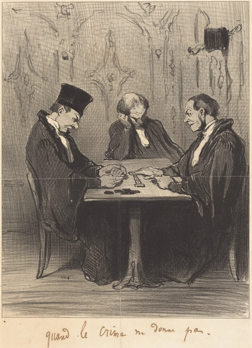 Quand le crime ne donne pas by Honoré Daumier, print, 1848