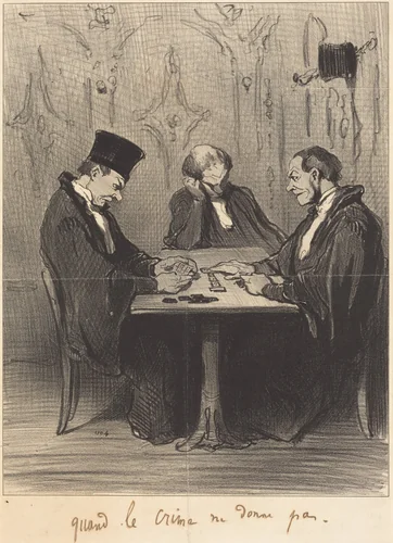 Quand le crime ne donne pas by Honoré Daumier, print, 1848